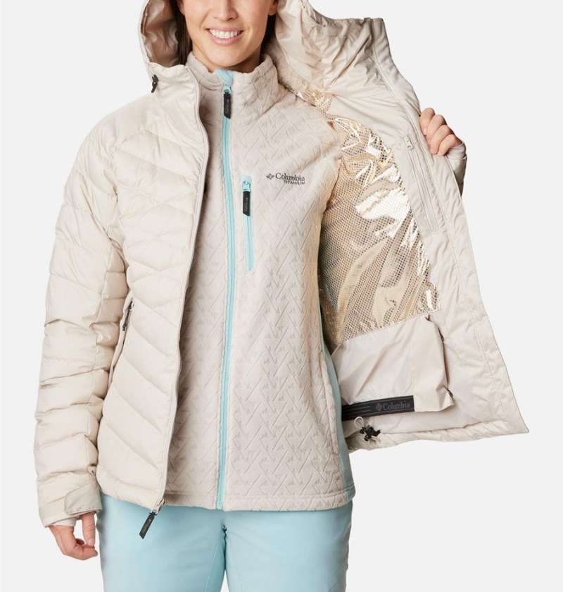 Columbia Roaring Fork Women's Puffer Jacket White | VFHNLM-135