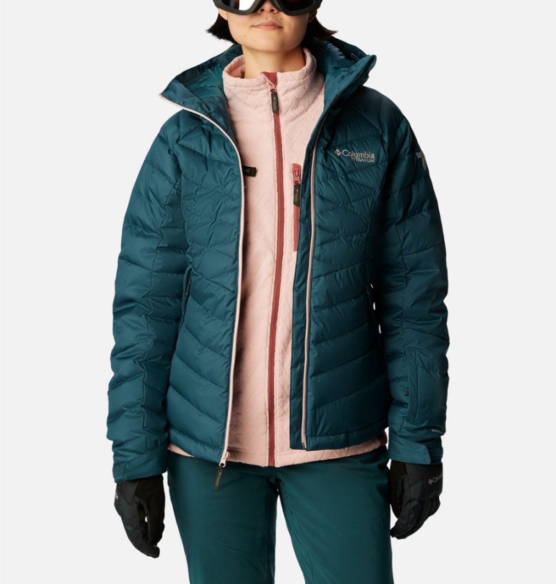 Columbia Roaring Fork Women's Puffer Jacket Turquoise | QEXGYC-859