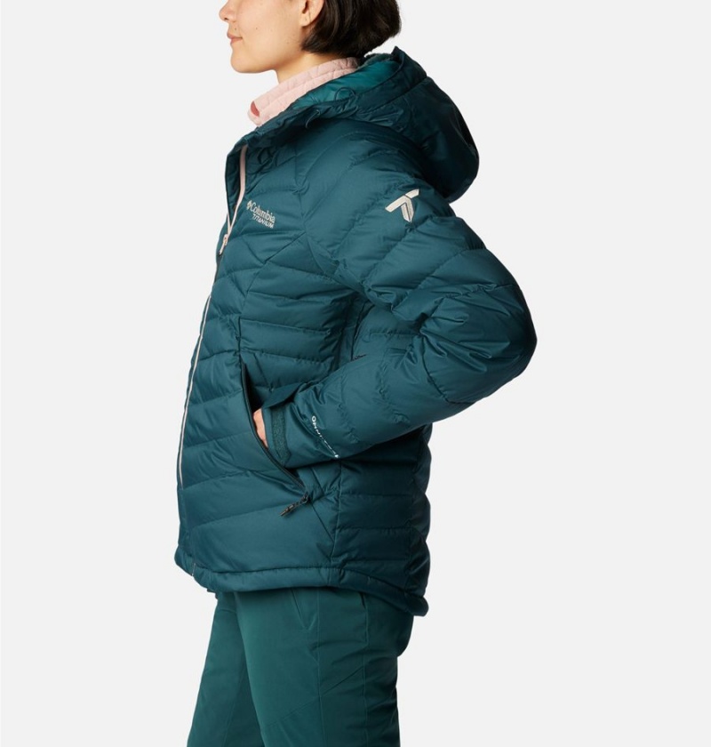 Columbia Roaring Fork Women's Puffer Jacket Turquoise | QEXGYC-859