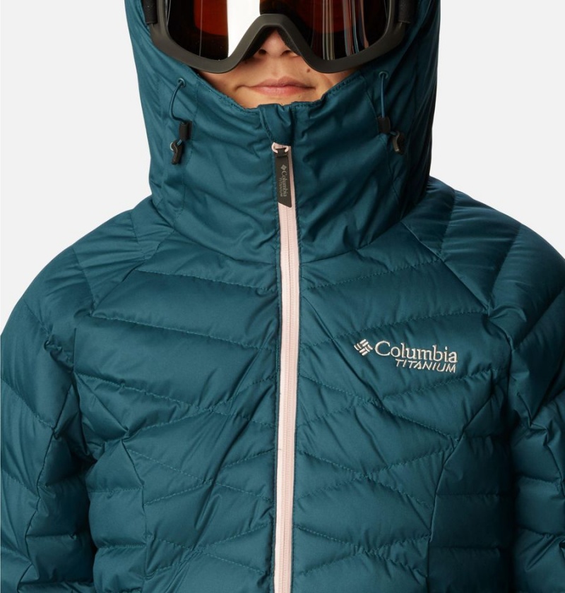 Columbia Roaring Fork Women's Puffer Jacket Turquoise | QEXGYC-859