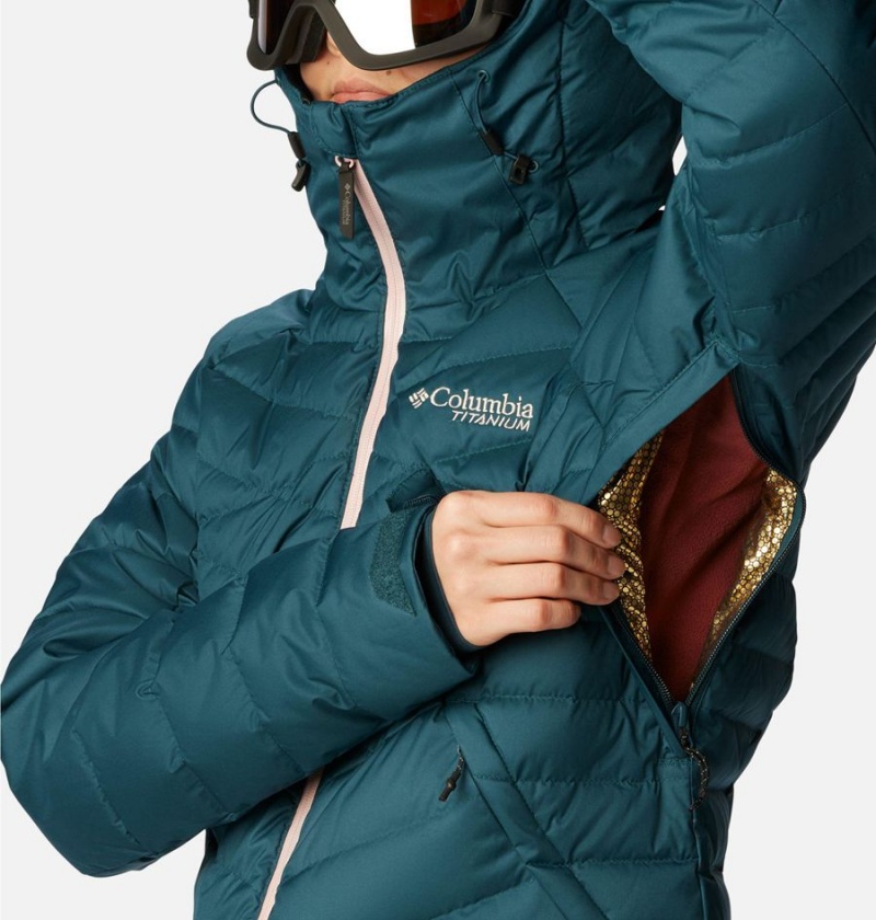Columbia Roaring Fork Women's Puffer Jacket Turquoise | QEXGYC-859