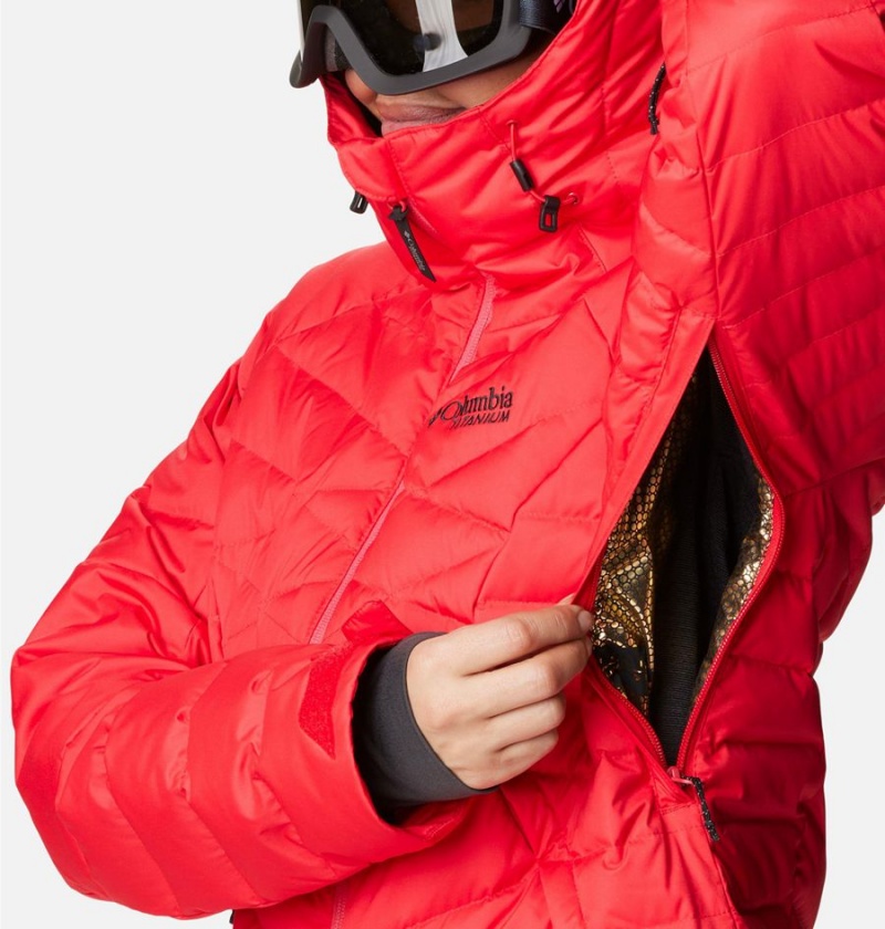 Columbia Roaring Fork Women's Puffer Jacket Red | PKXNAY-879