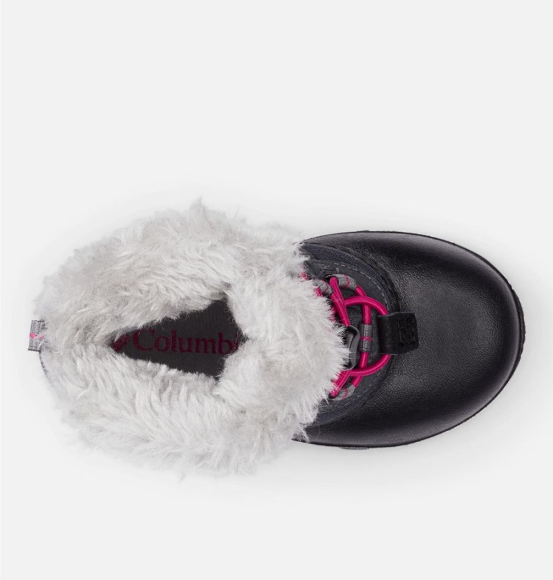 Columbia Rope Tow Waterproof Faux-Fur Trim Kids' Boots Black | UCPYKM-974