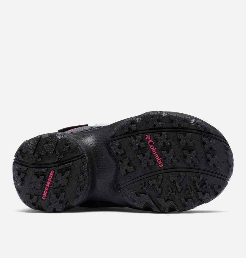 Columbia Rope Tow Waterproof Faux-Fur Trim Kids' Boots Black | UCPYKM-974