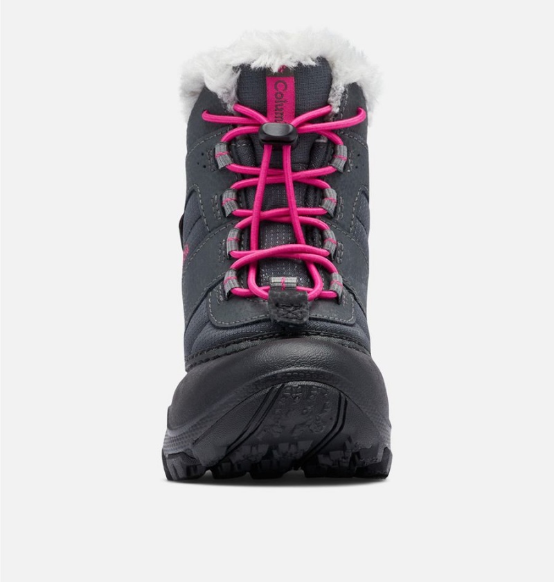 Columbia Rope Tow Waterproof Faux-Fur Trim Kids' Boots Black | UCPYKM-974