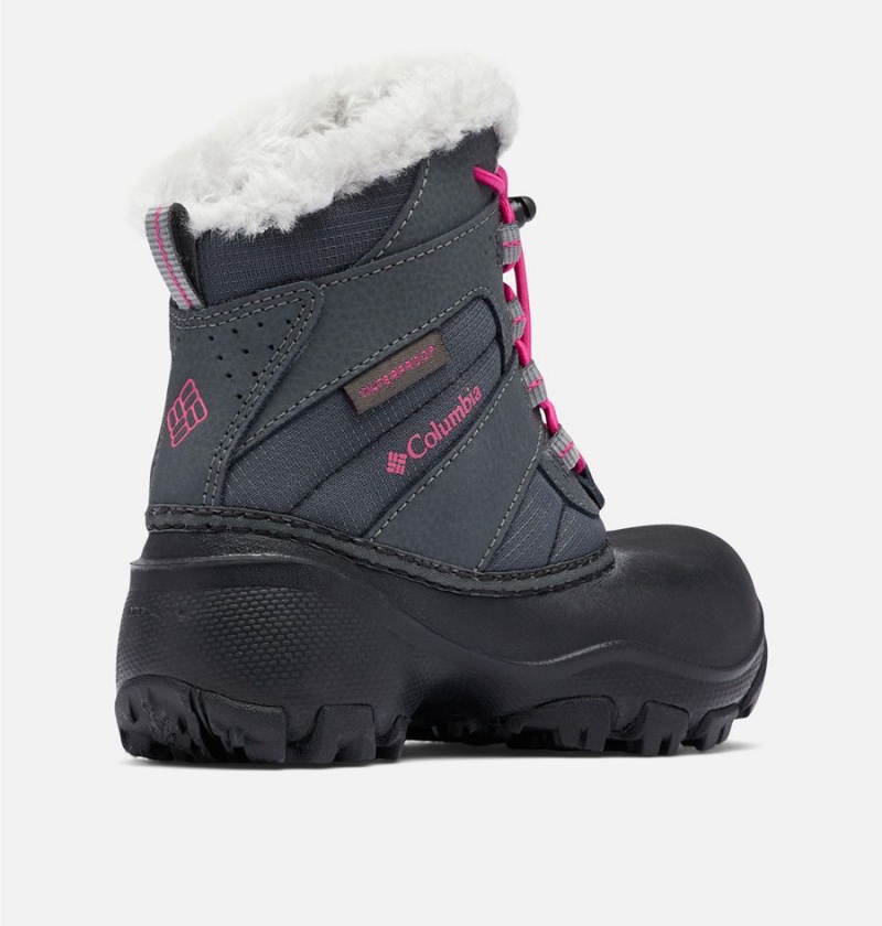 Columbia Rope Tow Waterproof Faux-Fur Trim Kids' Boots Black | UCPYKM-974
