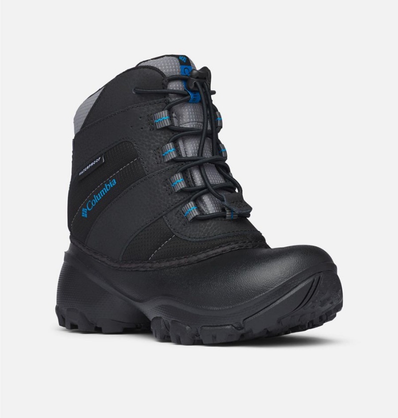 Columbia Rope Tow Waterproof Kids' Boots Black | USXJHW-901
