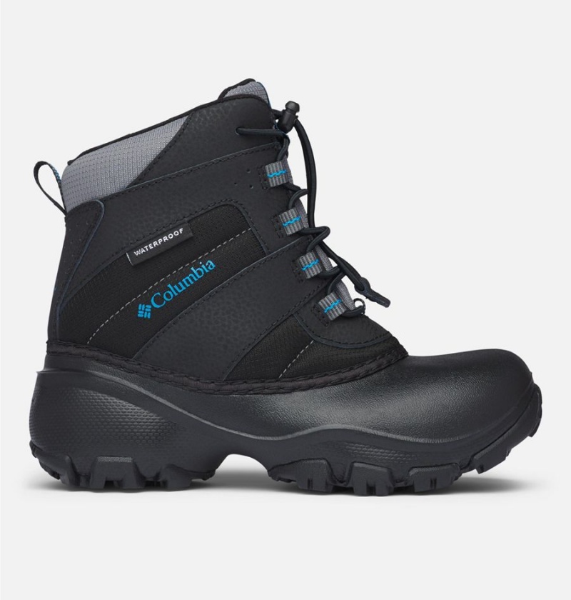 Columbia Rope Tow Waterproof Kids\' Boots Black | USXJHW-901