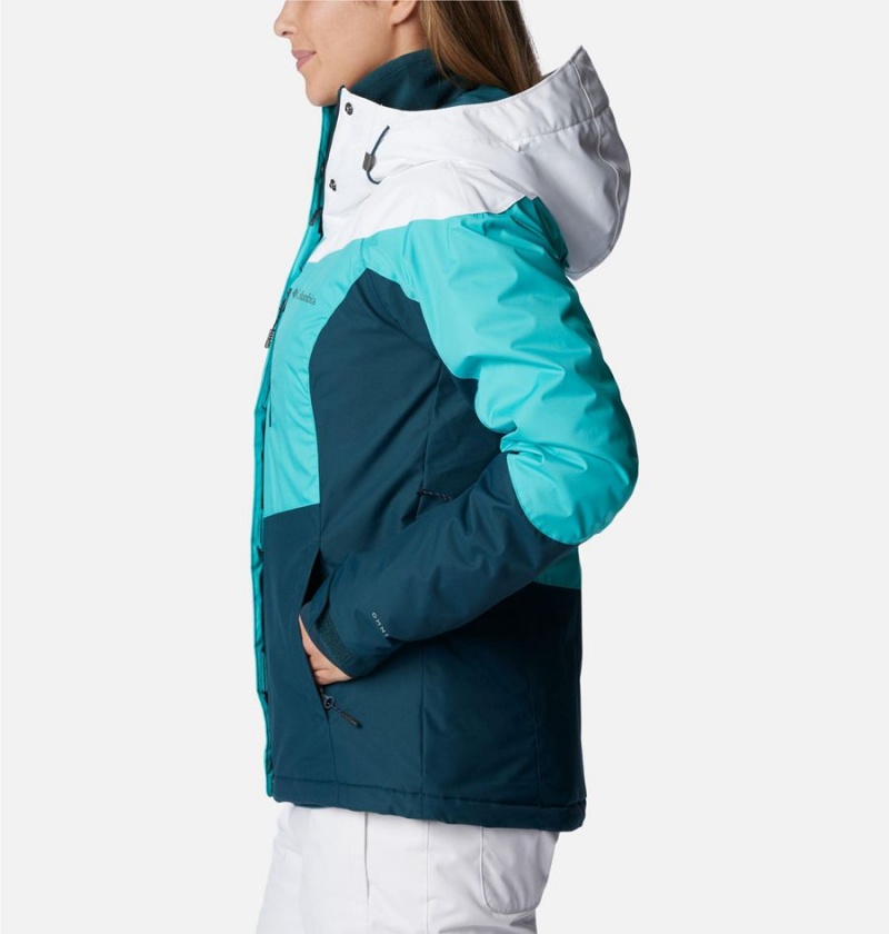 Columbia Rosie Run Insulated Women's Ski Jacket Turquoise | CDHASB-025