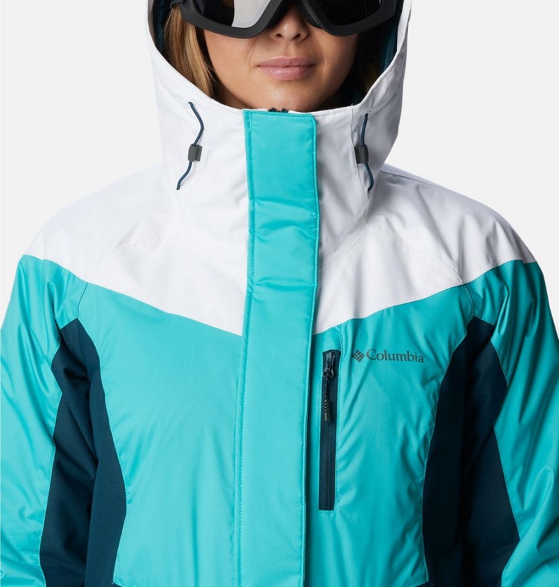 Columbia Rosie Run Insulated Women's Ski Jacket Turquoise | CDHASB-025
