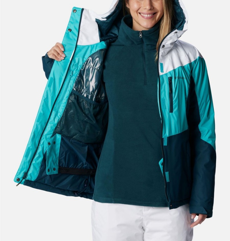 Columbia Rosie Run Insulated Women's Ski Jacket Turquoise | CDHASB-025