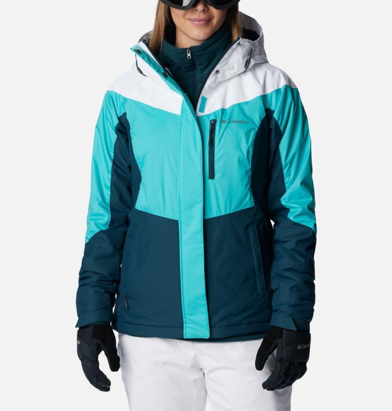 Columbia Rosie Run Insulated Women\'s Ski Jacket Turquoise | CDHASB-025