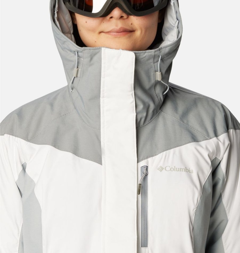 Columbia Rosie Run Insulated Women's Ski Jacket White | PVFXOS-853