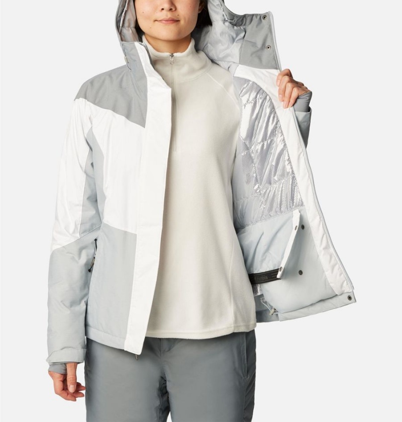 Columbia Rosie Run Insulated Women's Ski Jacket White | PVFXOS-853
