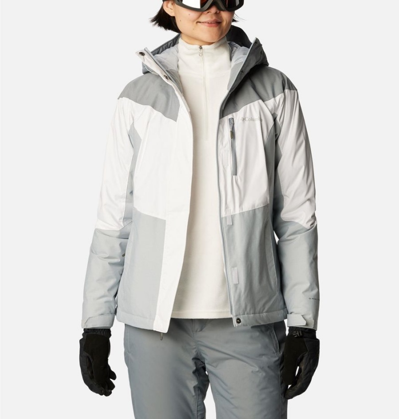 Columbia Rosie Run Insulated Women's Ski Jacket White | PVFXOS-853