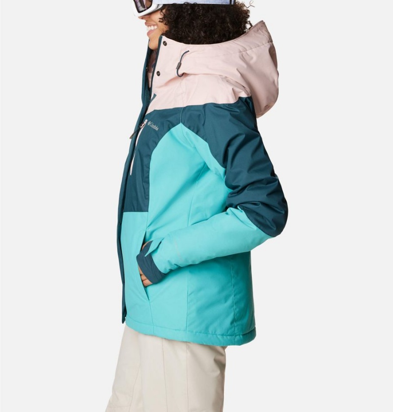 Columbia Rosie Run Insulated Women's Ski Jacket Turquoise | IUPNQX-162