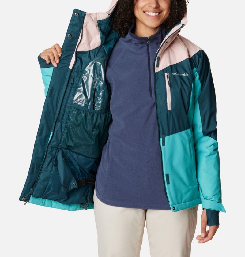 Columbia Rosie Run Insulated Women's Ski Jacket Turquoise | IUPNQX-162