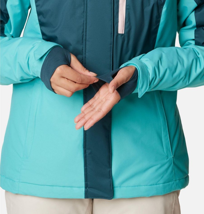 Columbia Rosie Run Insulated Women's Ski Jacket Turquoise | IUPNQX-162