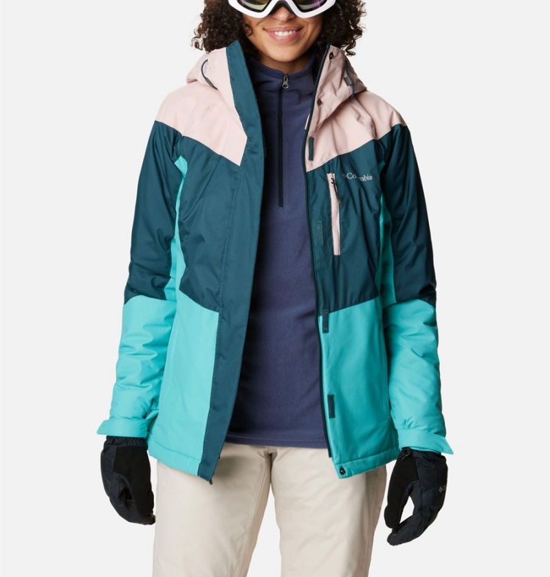 Columbia Rosie Run Insulated Women's Ski Jacket Turquoise | IUPNQX-162
