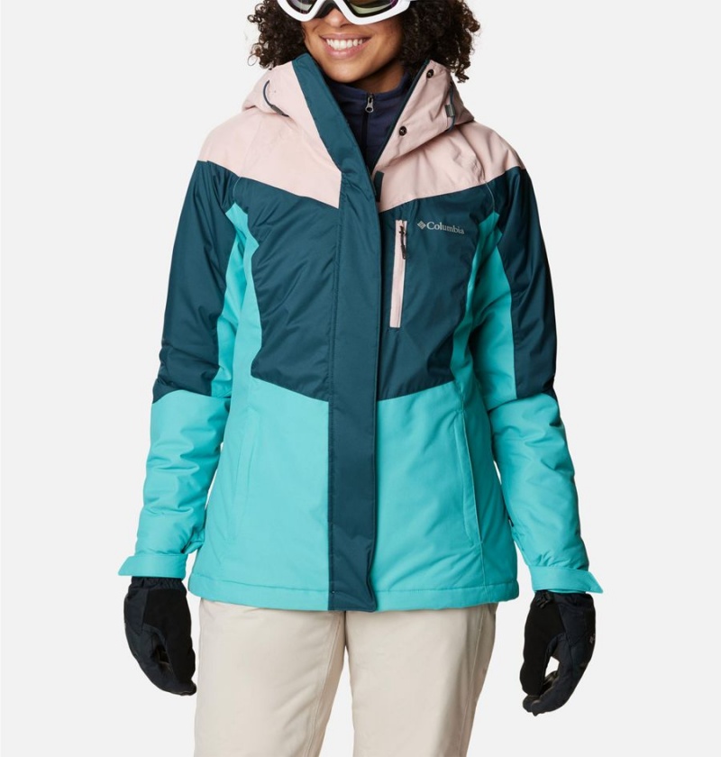 Columbia Rosie Run Insulated Women\'s Ski Jacket Turquoise | IUPNQX-162