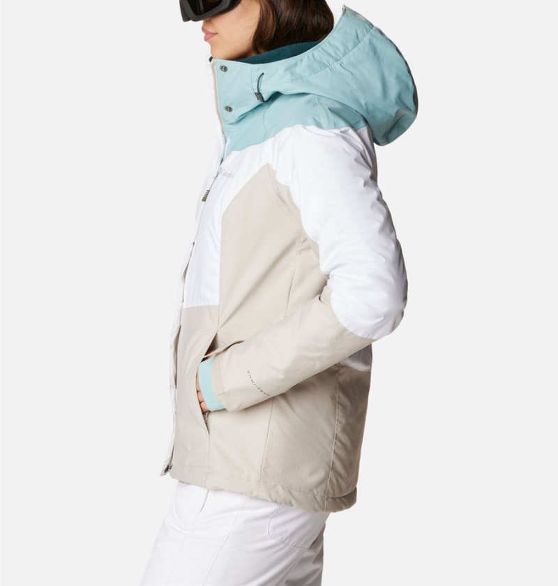 Columbia Rosie Run Insulated Women's Ski Jacket White | RDFIGY-051