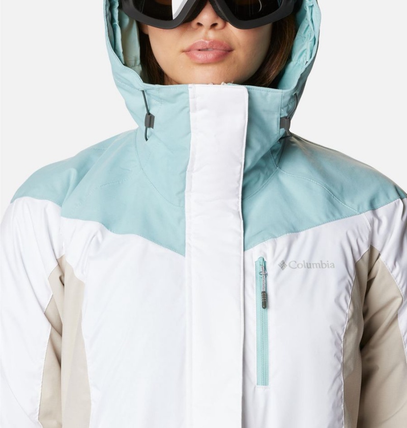 Columbia Rosie Run Insulated Women's Ski Jacket White | RDFIGY-051