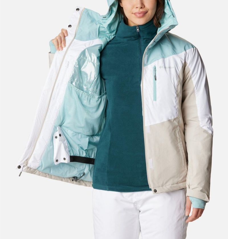 Columbia Rosie Run Insulated Women's Ski Jacket White | RDFIGY-051