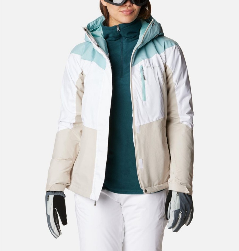 Columbia Rosie Run Insulated Women's Ski Jacket White | RDFIGY-051