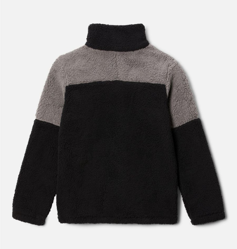 Columbia Rugged Ridge III Half Zip Sherpa Pullover Kids' Fleece Black | TOBRJN-596
