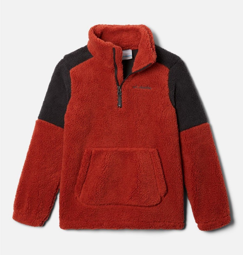 Columbia Rugged Ridge III Half Zip Sherpa Pullover Kids\' Fleece Red | NHKTBX-541