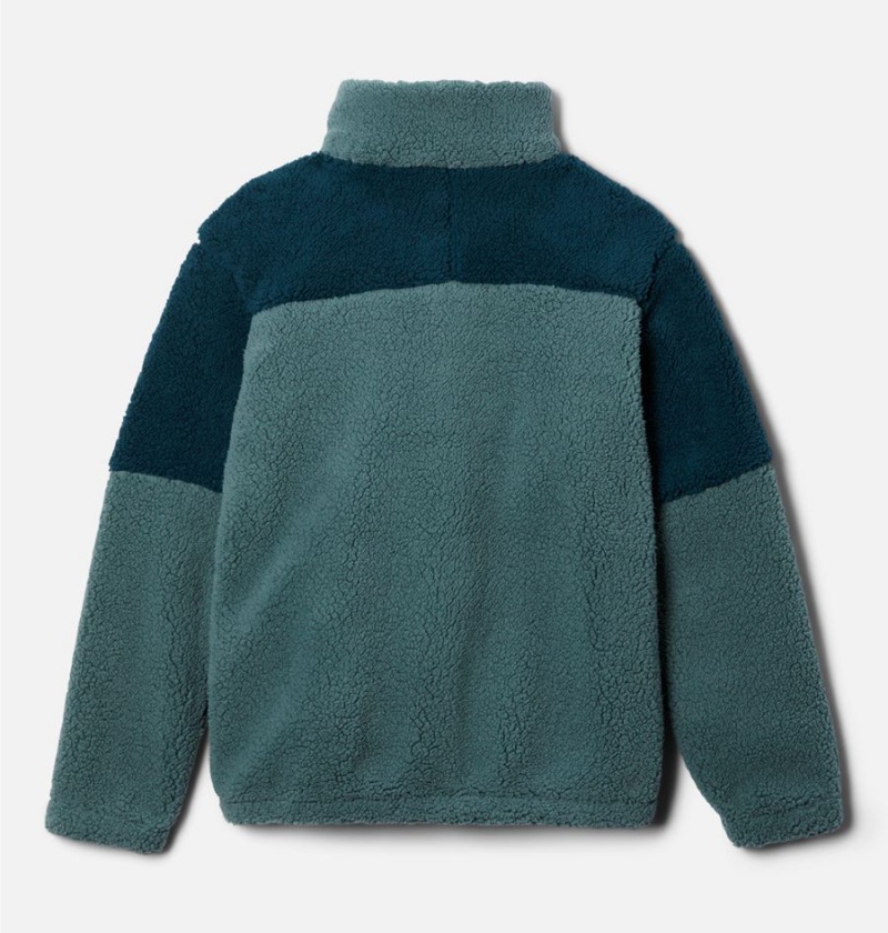 Columbia Rugged Ridge III Half Zip Sherpa Pullover Kids' Fleece Turquoise | QDIXWV-548