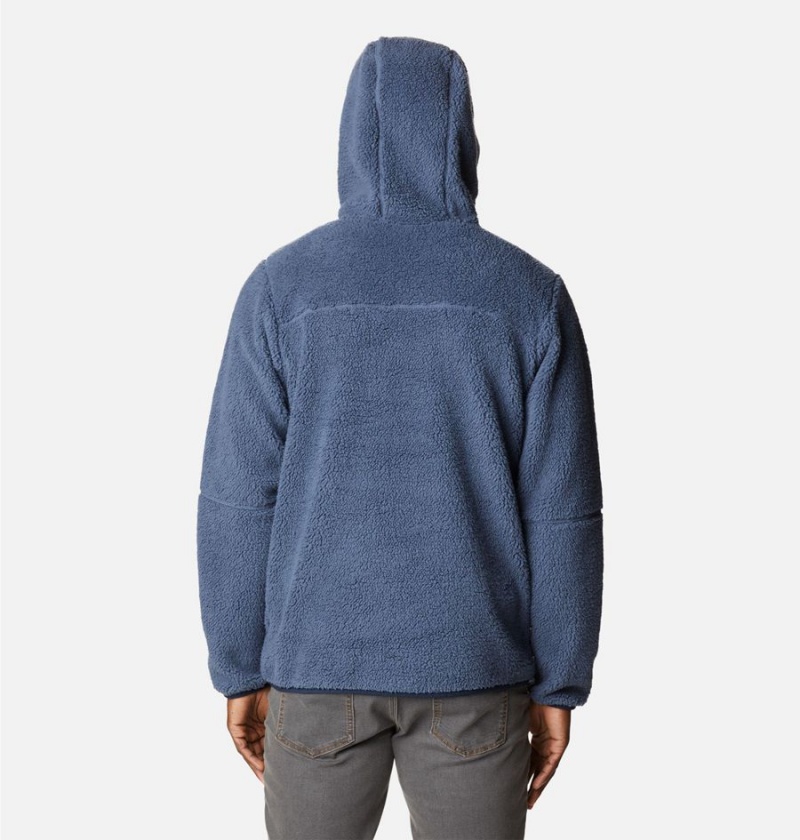 Columbia Rugged Ridge III Sherpa Pullover Men's Hoodie Blue | JMAOKZ-604