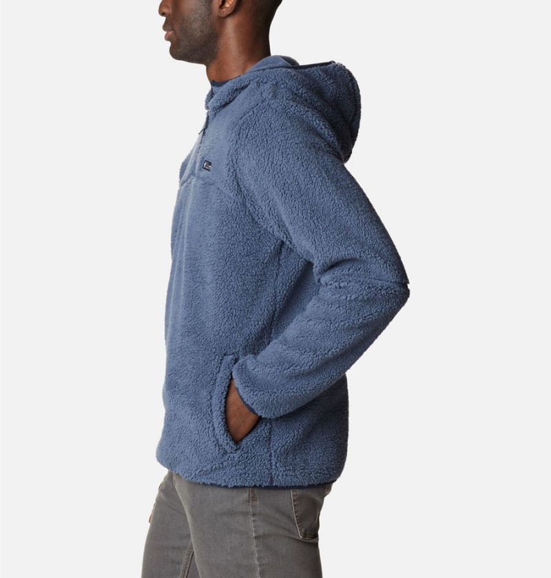 Columbia Rugged Ridge III Sherpa Pullover Men's Hoodie Blue | JMAOKZ-604