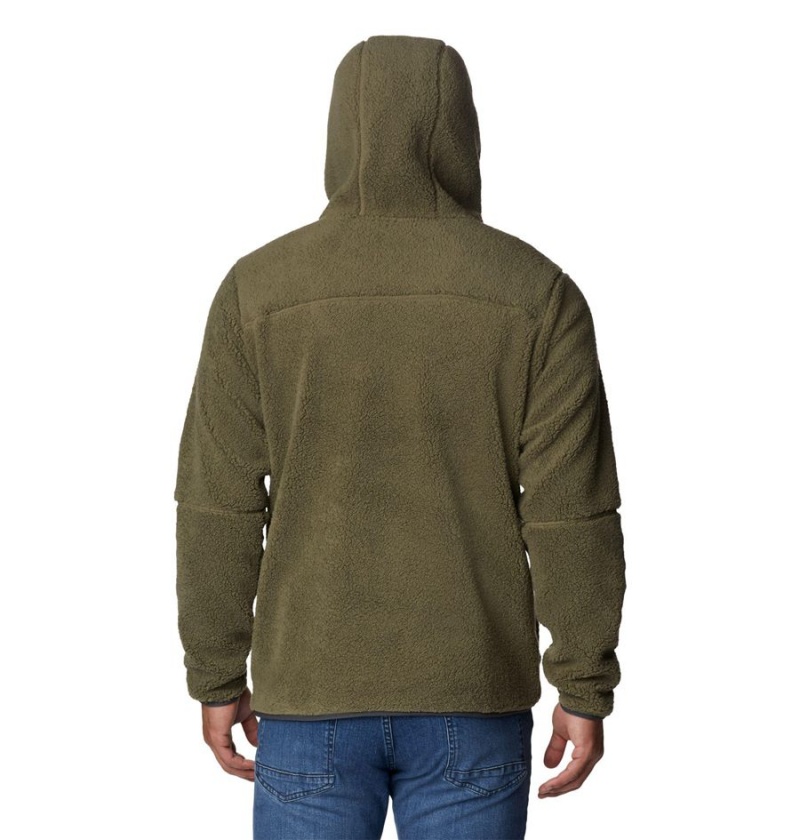 Columbia Rugged Ridge III Sherpa Pullover Men's Hoodie Green | HCZVBL-632