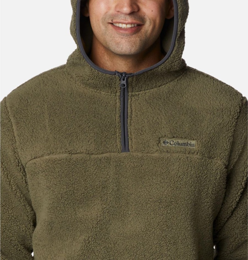 Columbia Rugged Ridge III Sherpa Pullover Men's Hoodie Green | HCZVBL-632