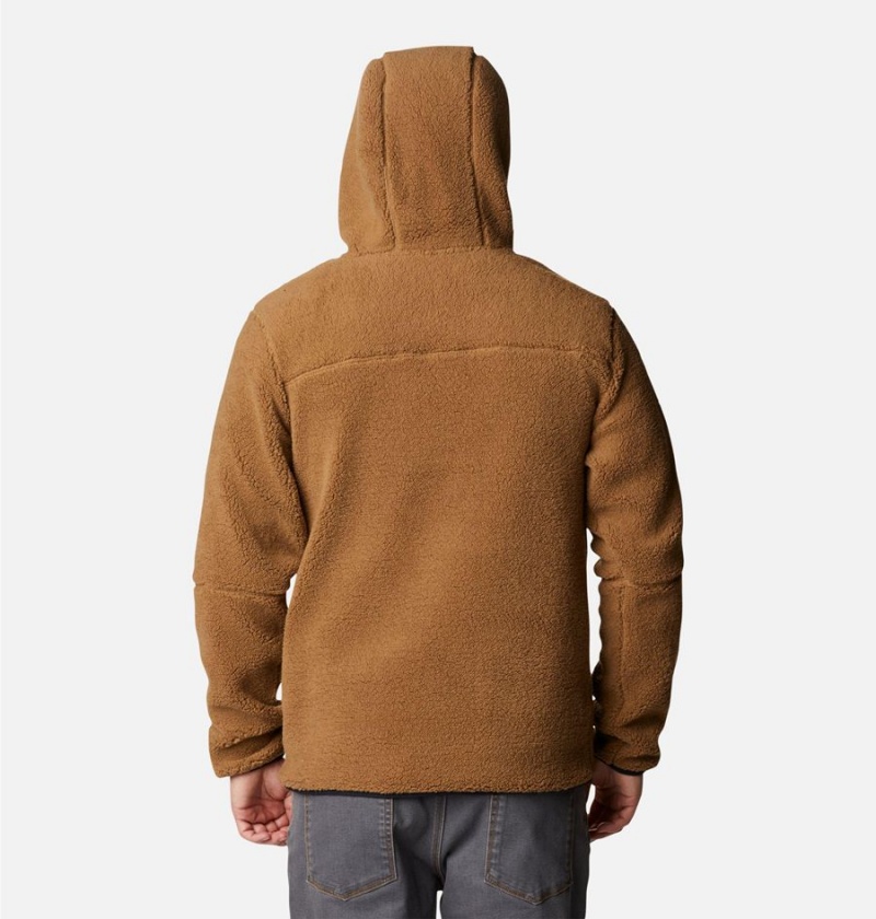 Columbia Rugged Ridge III Sherpa Pullover Men's Hoodie Brown | IPACHJ-028
