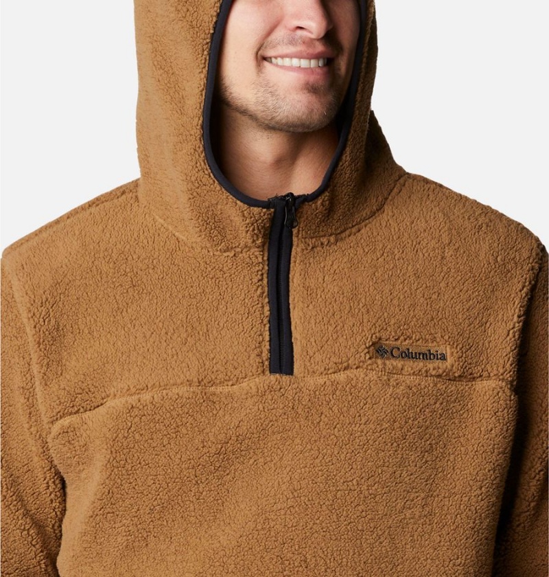 Columbia Rugged Ridge III Sherpa Pullover Men's Hoodie Brown | IPACHJ-028