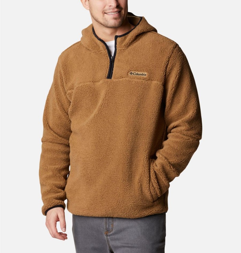 Columbia Rugged Ridge III Sherpa Pullover Men's Hoodie Brown | IPACHJ-028