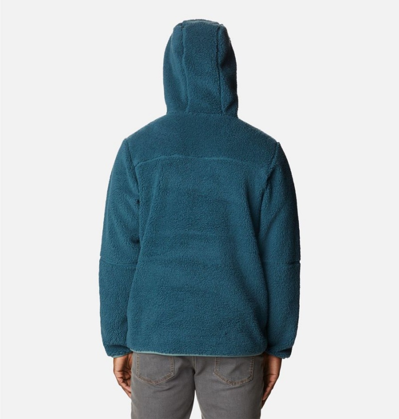 Columbia Rugged Ridge III Sherpa Pullover Men's Hoodie Blue | ZWMNUO-746