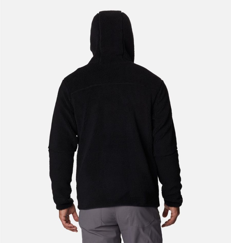 Columbia Rugged Ridge III Sherpa Pullover Men's Hoodie Black | ONUWJQ-407