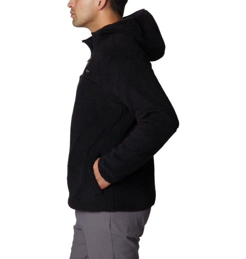 Columbia Rugged Ridge III Sherpa Pullover Men's Hoodie Black | ONUWJQ-407