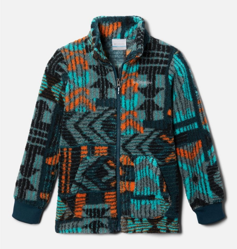 Columbia Rugged Ridge II Full Zip Sherpa Kids\' Jacket Turquoise | PAXFUJ-826