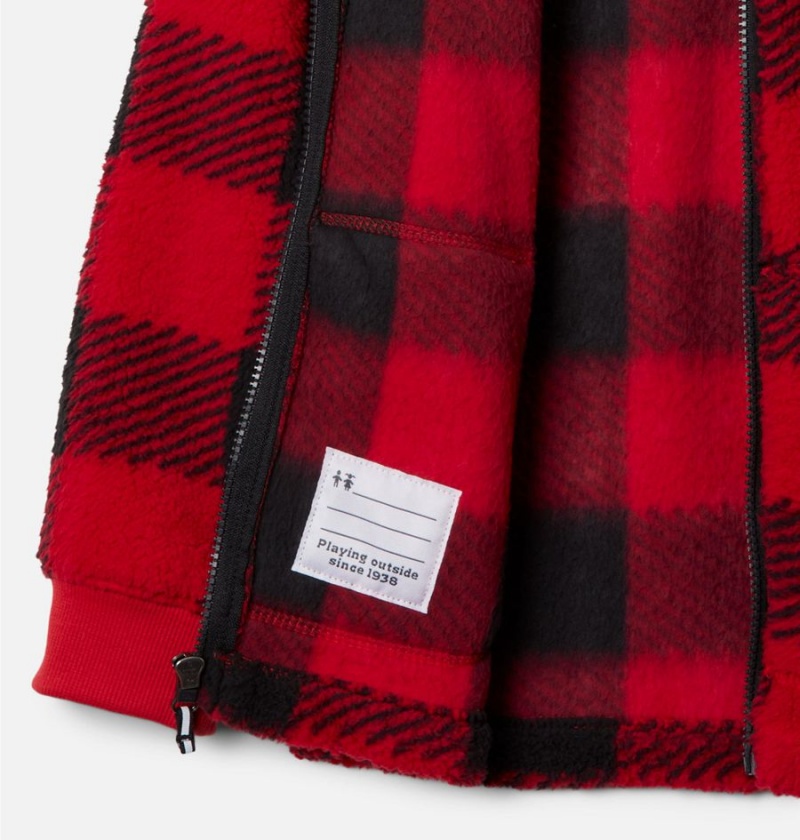 Columbia Rugged Ridge II Full Zip Sherpa Kids' Jacket Red | AWXGNE-560