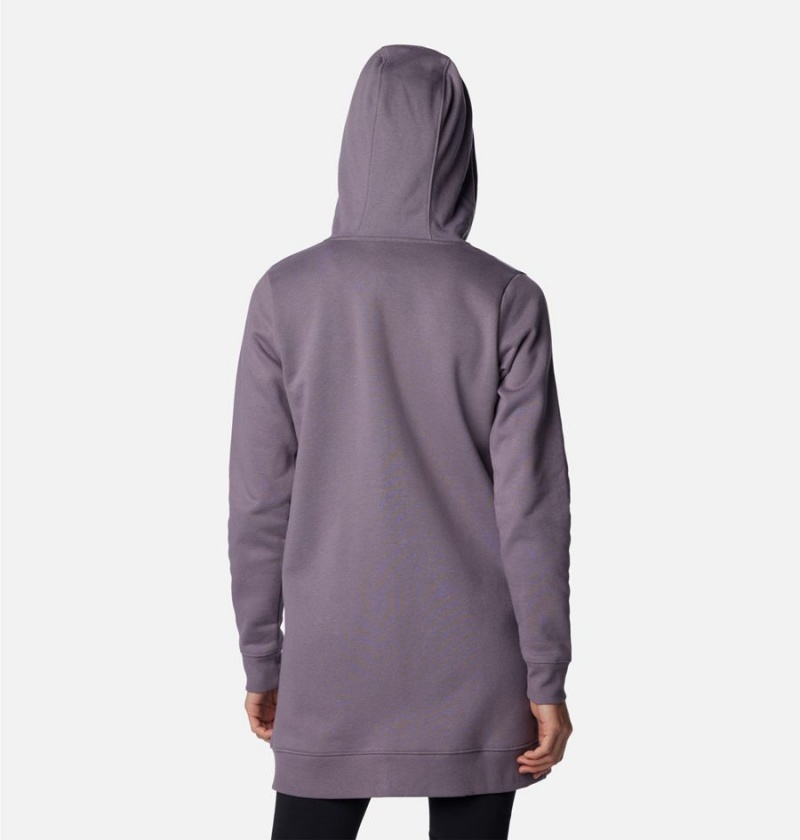 Columbia Rush Valley Long Full Zip Hoodie Women's Fleece Jacket Purple | GSAZCT-164