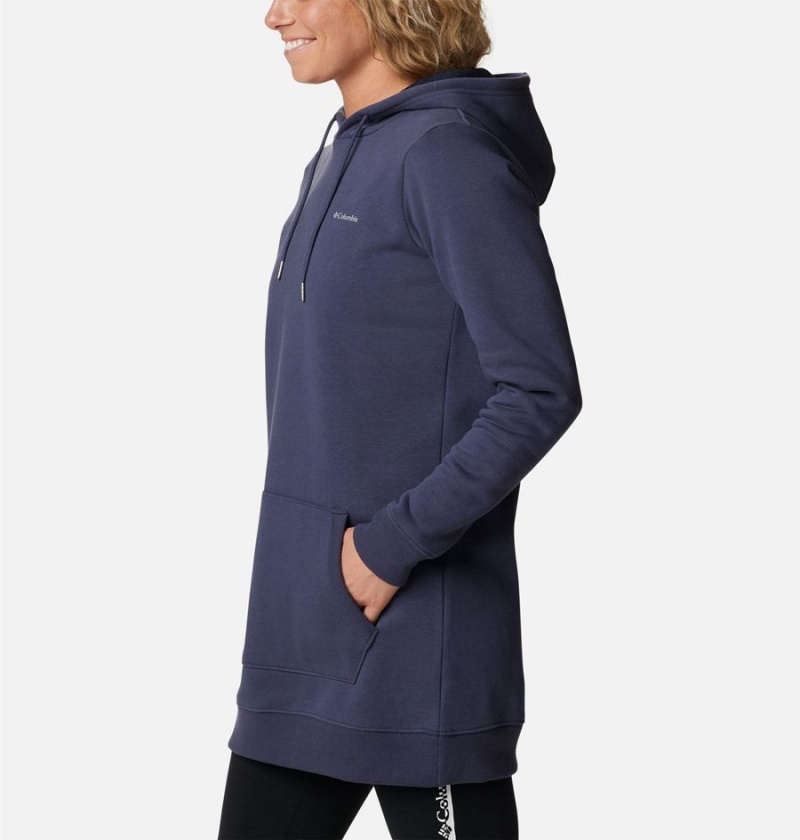 Columbia Rush Valley Long Women's Hoodie Navy | WRMJUN-642