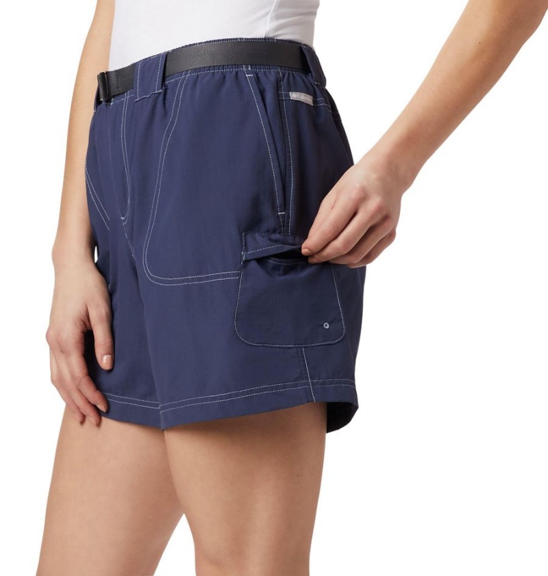 Columbia Sandy River Cargo Women's Shorts Navy | CYEBLZ-534