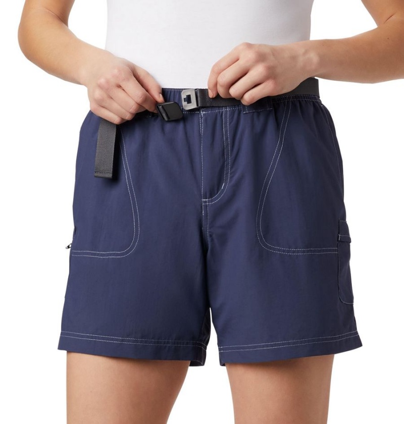 Columbia Sandy River Cargo Women's Shorts Navy | CYEBLZ-534