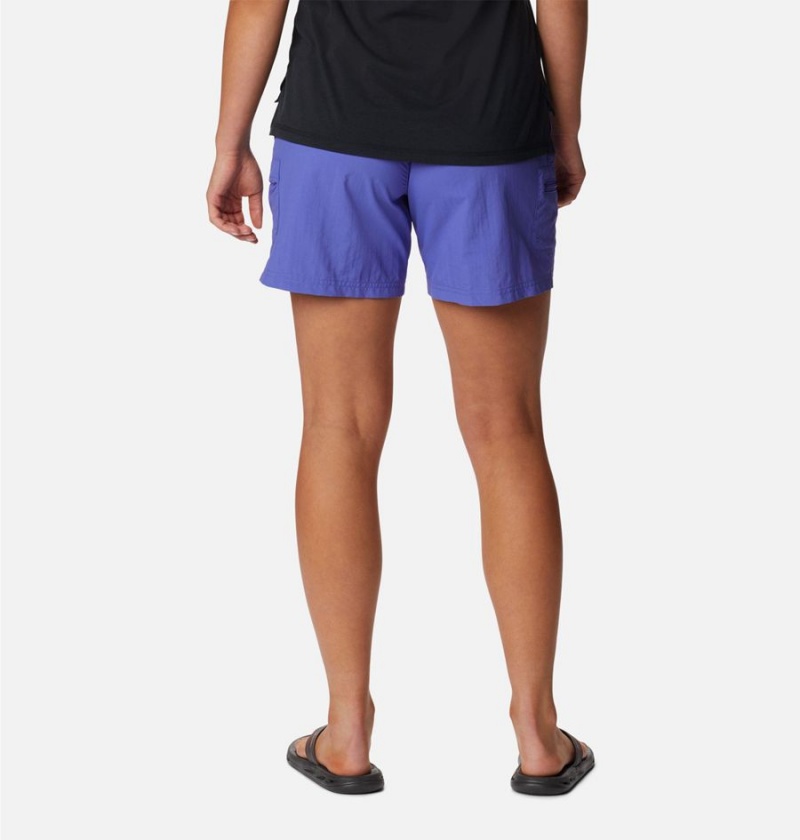 Columbia Sandy River Cargo Women's Shorts Purple | NJHVZA-687