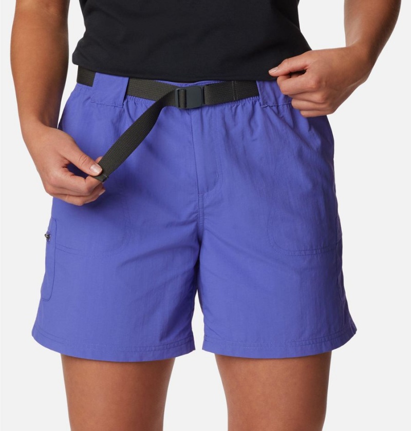 Columbia Sandy River Cargo Women's Shorts Purple | NJHVZA-687