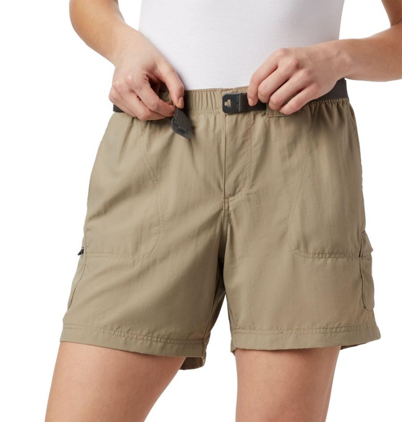 Columbia Sandy River Cargo Women's Shorts Khaki | VLSPBG-569
